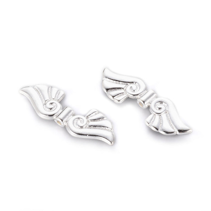 Angel Wings 45mm x 14mm x 4.5mm Silver - Affordable Jewellery Supplies