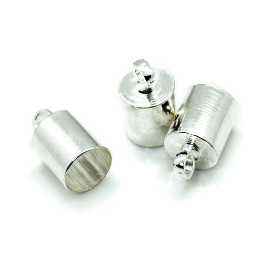 Cord Tip, Cord End 9.5mm x 6mm Silver Nickel Free - Affordable Jewellery Supplies