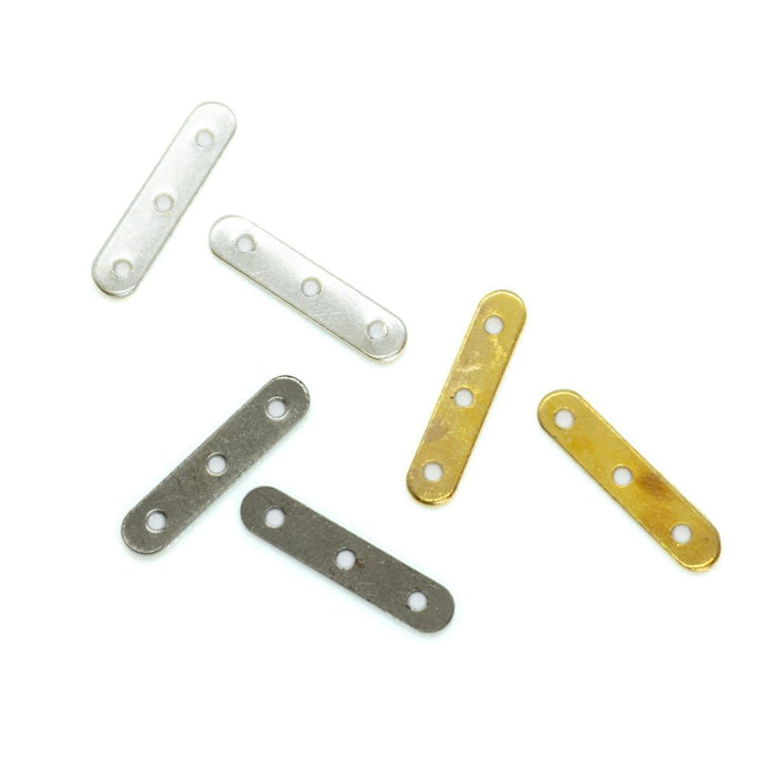 Three Hole Spacer Bar 17mm x 4mm Black - Affordable Jewellery Supplies