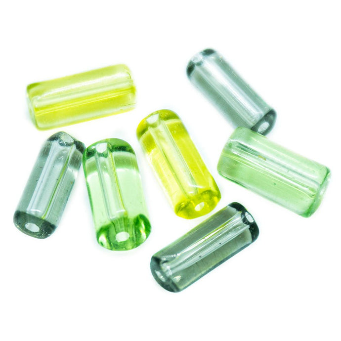Glass Cylinder 9mm x 4mm Grey - Affordable Jewellery Supplies