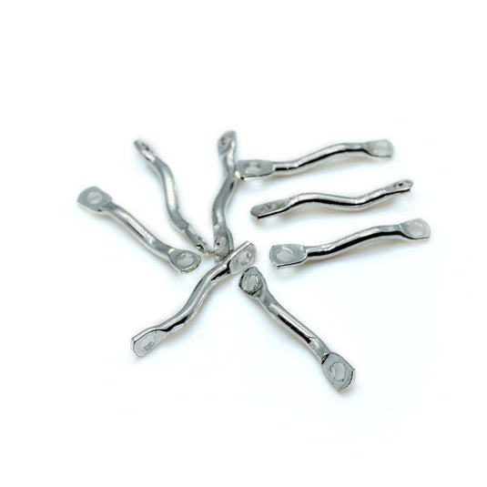 Link Connect Flat Wave 11mm x 1mm Silver - Affordable Jewellery Supplies