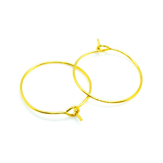Wine Glass Charm Ring 25mm Gold - Nickel Free - Affordable Jewellery Supplies