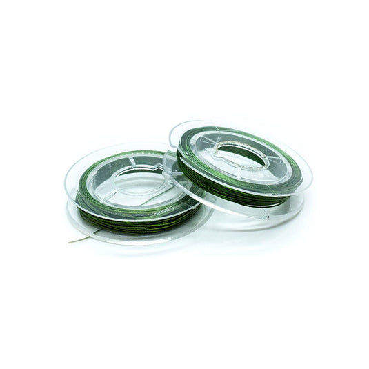 Coloured Tiger Tail 0.45mm x 10m Grass Green - Affordable Jewellery Supplies