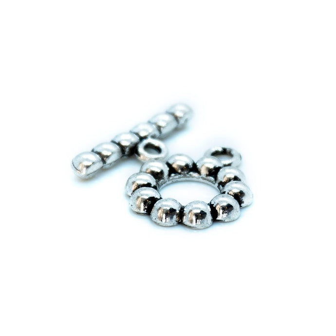 Toggle Clasp Flower 20mm Silver - Affordable Jewellery Supplies