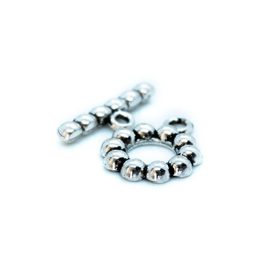 Toggle Clasp Flower 20mm Silver - Affordable Jewellery Supplies