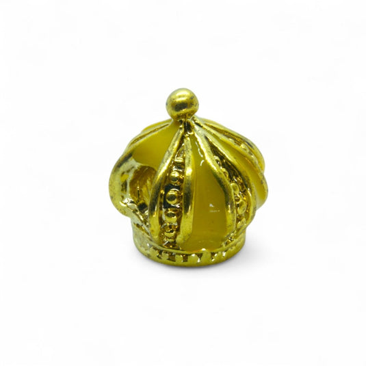 European Crown Bead 12.5mm x 10mm Yellow - Affordable Jewellery Supplies