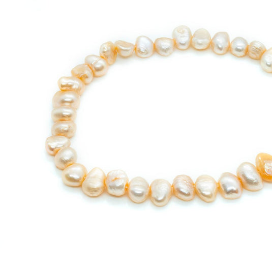 Freshwater Pearls B Grade 5 - 6mm x 35cm length Natural peach - Affordable Jewellery Supplies
