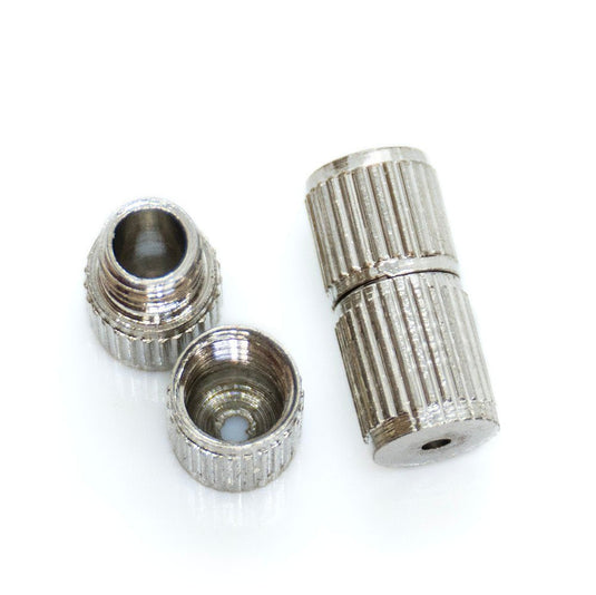 Screw Clasp 8mm x 4mm Platinum - Affordable Jewellery Supplies