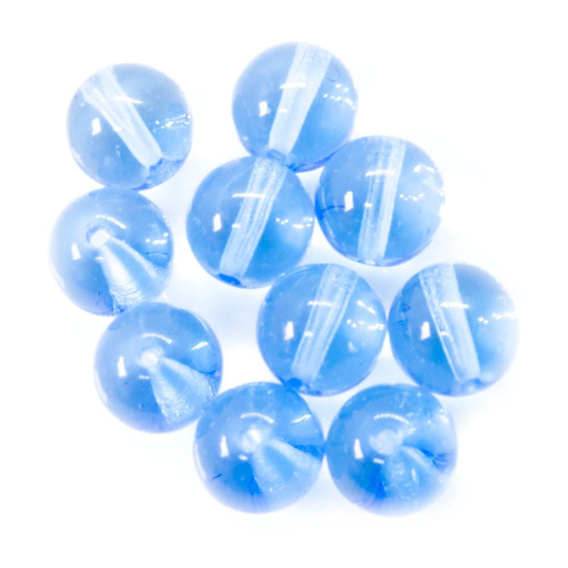 Load image into Gallery viewer, Czech Glass Druk Round 8mm Light Aqua - Affordable Jewellery Supplies
