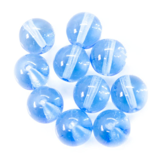 Czech Glass Druk Round 8mm Light Aqua - Affordable Jewellery Supplies