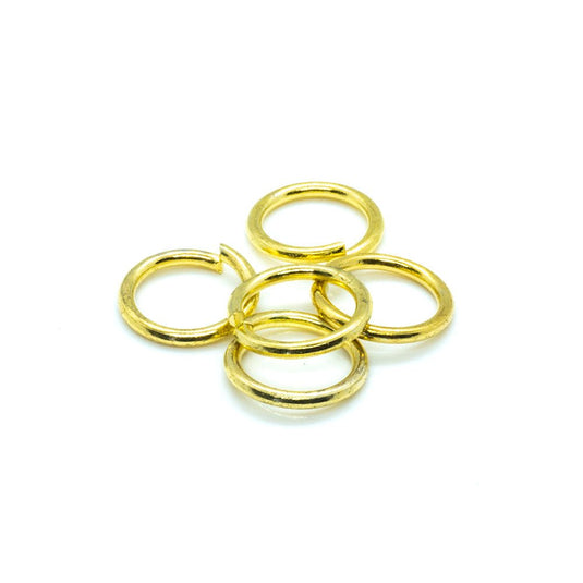 Jump Rings Round 5 10mm x 1.2mm Gold plated - Affordable Jewellery Supplies