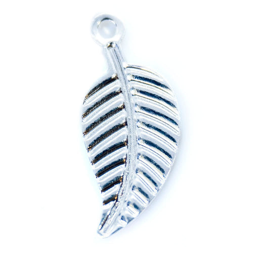 Leaf Charm 12mm x 6mm Silver - Affordable Jewellery Supplies