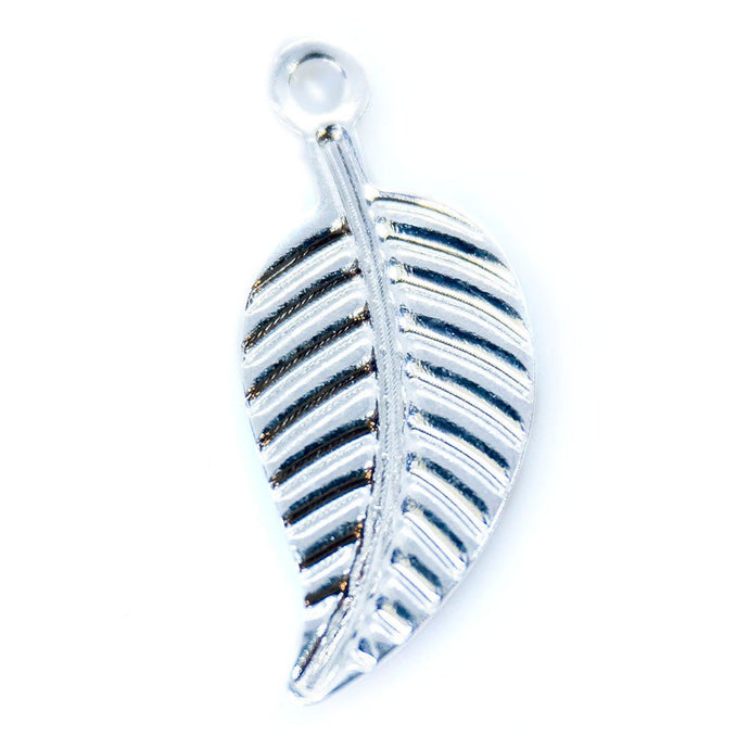 Leaf Charm 12mm x 6mm Silver - Affordable Jewellery Supplies
