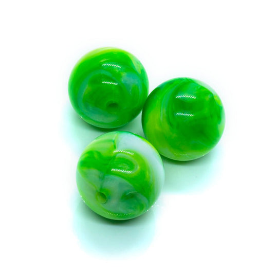 Acrylic Round 19mm Green - Affordable Jewellery Supplies