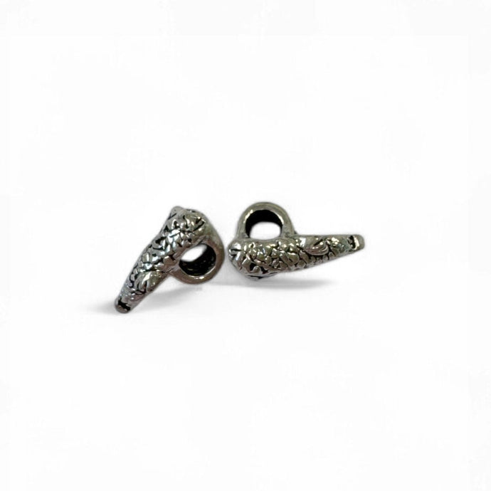 European Alligator Bead 18.4mm x 8.8mm Silver - Affordable Jewellery Supplies