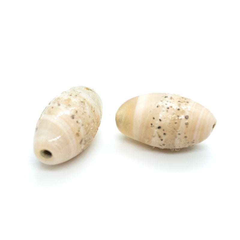 Load image into Gallery viewer, Indian Glass Lampwork Oval 17mm x 10mm Latte - Affordable Jewellery Supplies
