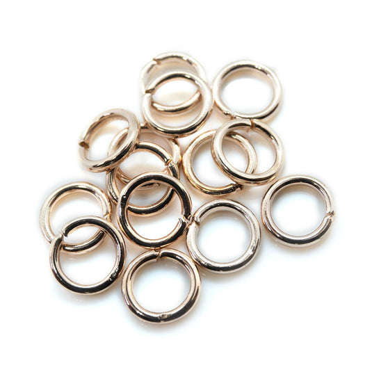 Jump Rings Round 6mm x 1.1mm Rose Gold - Cadmium & Lead Free - Affordable Jewellery Supplies