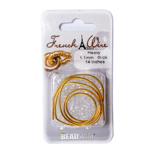 French Wire Heavy 1.1mm x 40cm Gold - Affordable Jewellery Supplies