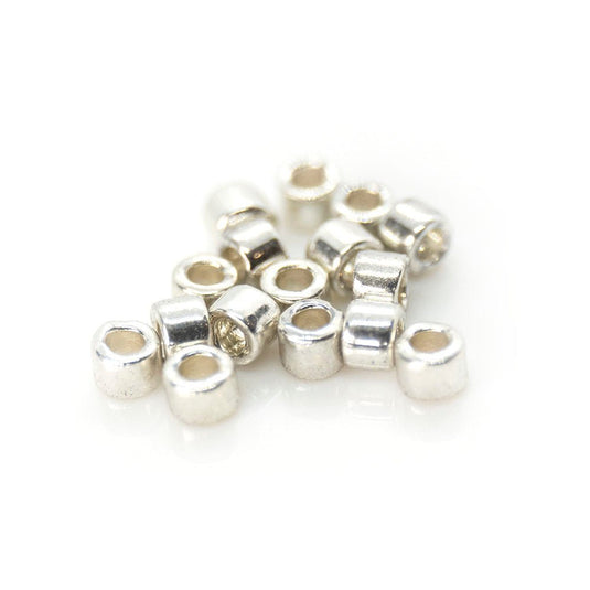 Delica® Seed Beads 11/0 Galvanised Silver (DB0035) - Affordable Jewellery Supplies