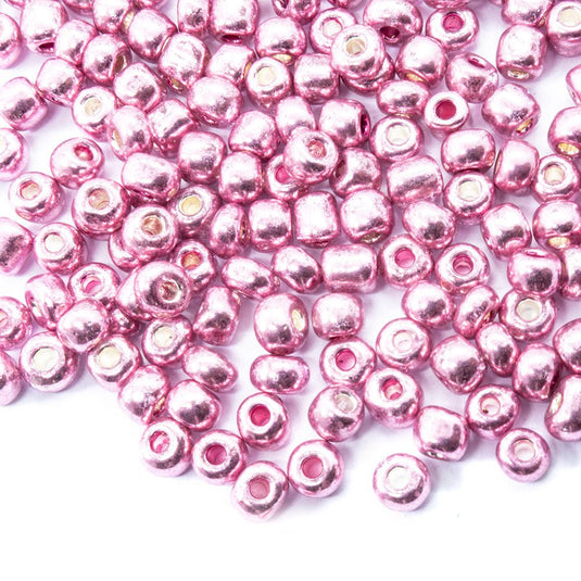 6/0 Metallic Coloured Glass Seed Beads 6/0 (4mm) Orchid - Affordable Jewellery Supplies