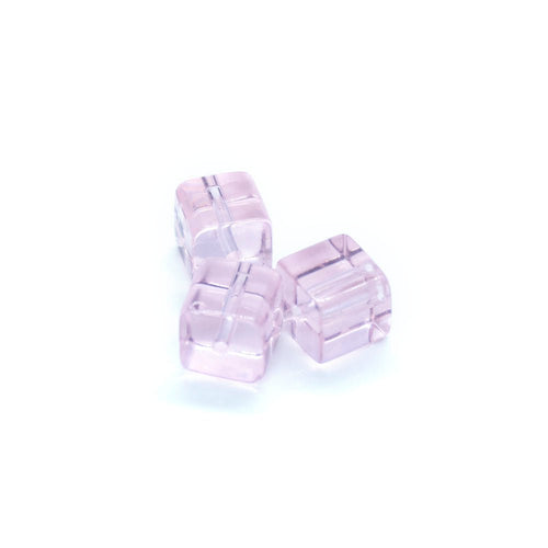 Glass Crystal Cube 8mm Silk - Affordable Jewellery Supplies
