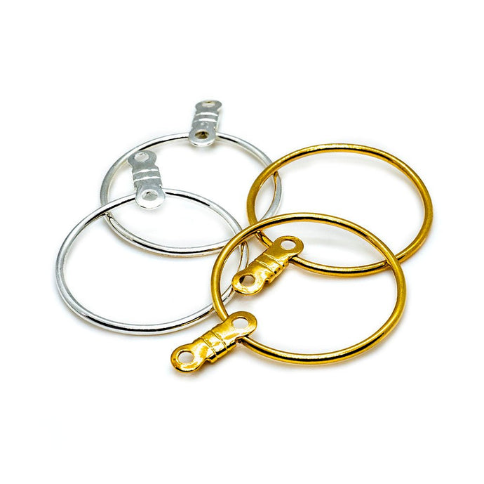 Smooth Round Drop 20mm Gold - Affordable Jewellery Supplies