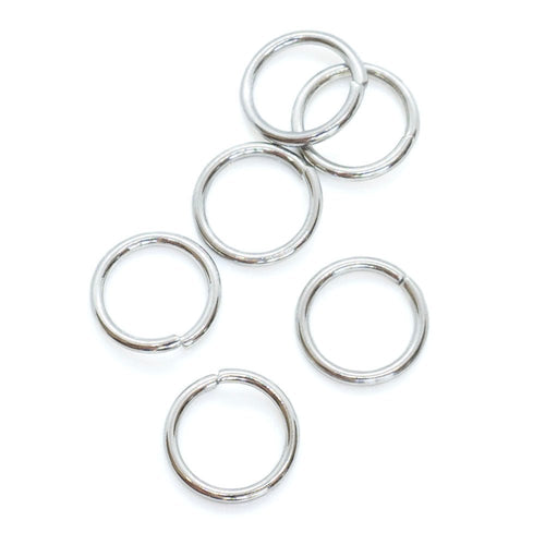 304 Stainless Steel Jump Rings 10mm x 1.2mm Silver - Affordable Jewellery Supplies