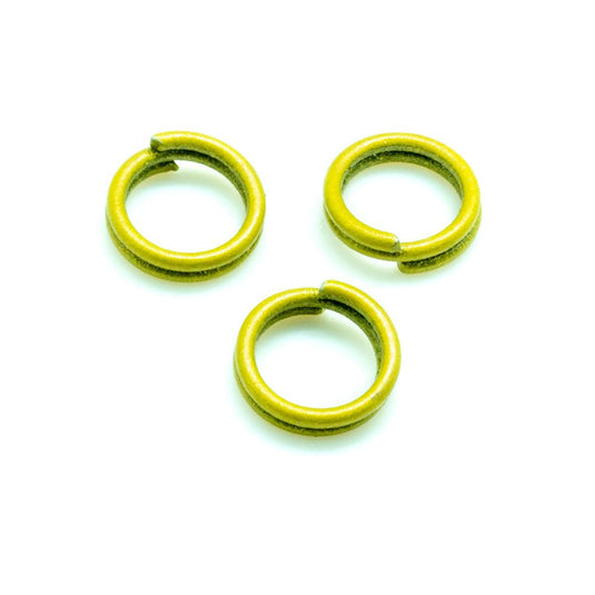 Split Ring Coloured 6mm Olive - Affordable Jewellery Supplies