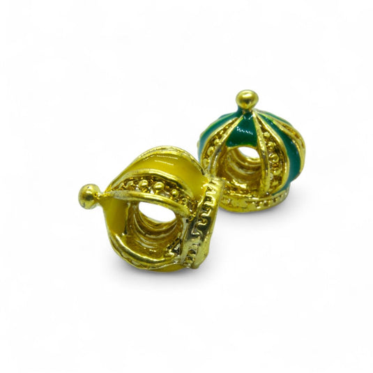 European Crown Bead 12.5mm x 10mm Yellow - Affordable Jewellery Supplies