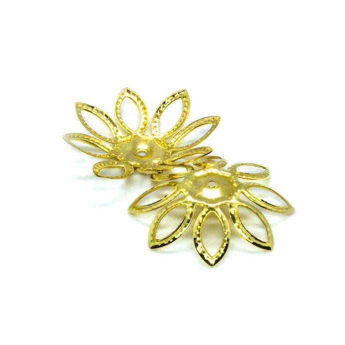 Bead Caps Flower 22mm Gold - Affordable Jewellery Supplies