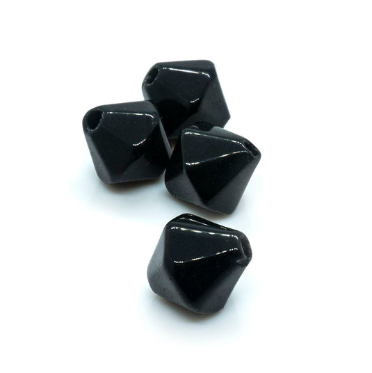 Crystal Glass Bicone 8mm Jet - Affordable Jewellery Supplies