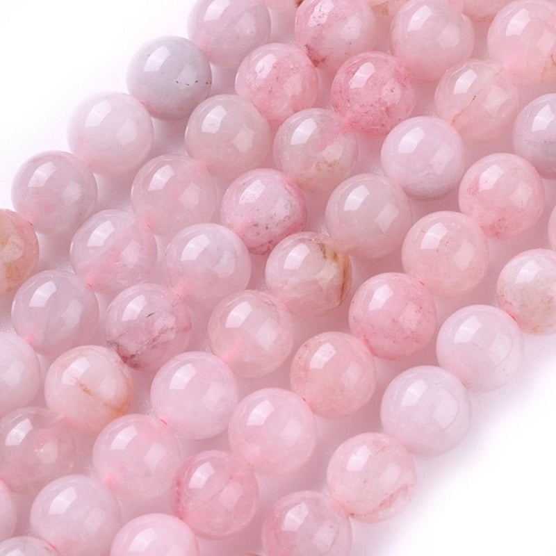 Load image into Gallery viewer, Natural Rose Quartz 8mm Dark Rose - Affordable Jewellery Supplies
