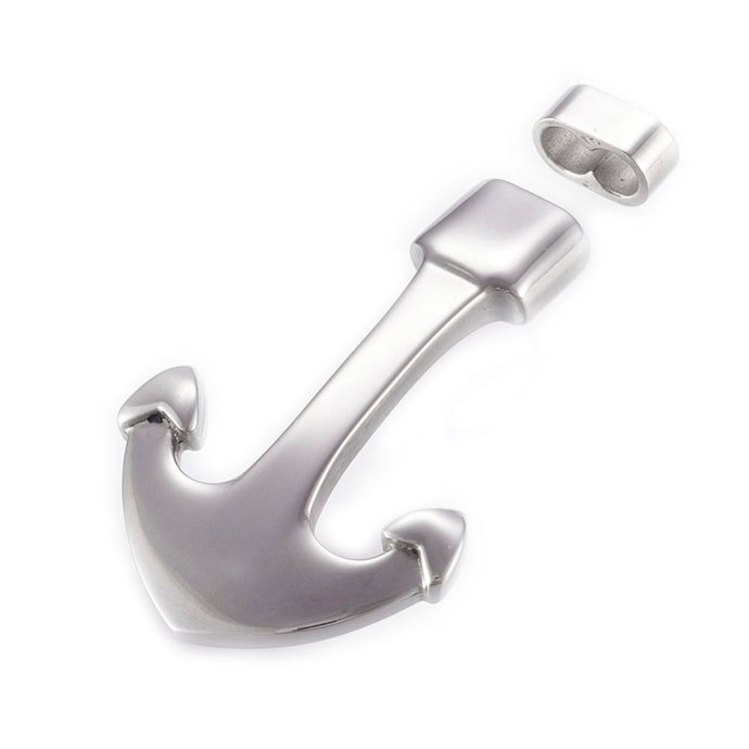 304 Stainless Steel Hook Anchor Clasp 4mm x 27mm x 6mm Stainless Steel - Affordable Jewellery Supplies