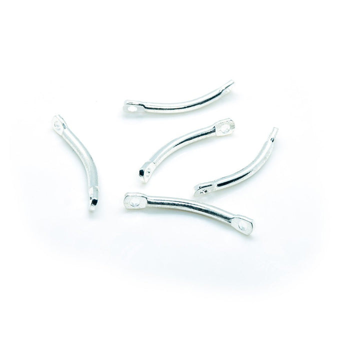 Curved Connector 15mm x 1mm Silver - Affordable Jewellery Supplies
