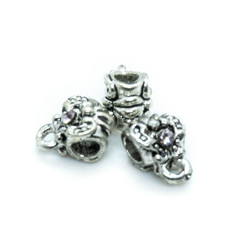 Load image into Gallery viewer, Barrel with Loop &amp; Swarovski 7mm Light Rose - Affordable Jewellery Supplies

