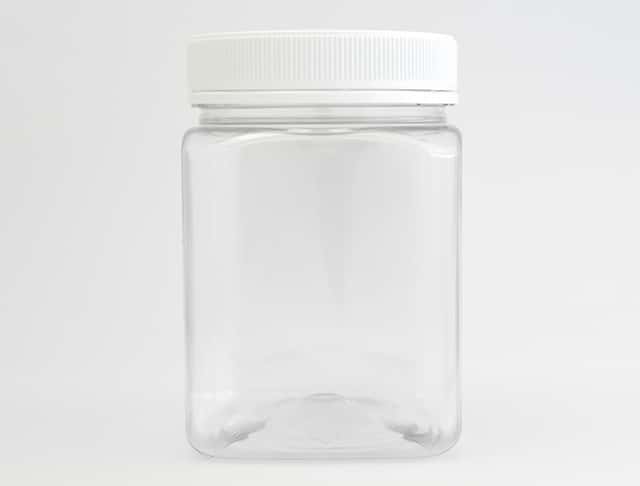 Preloved Bead Storage Jars 750ml Clear with White Lid - Affordable Jewellery Supplies