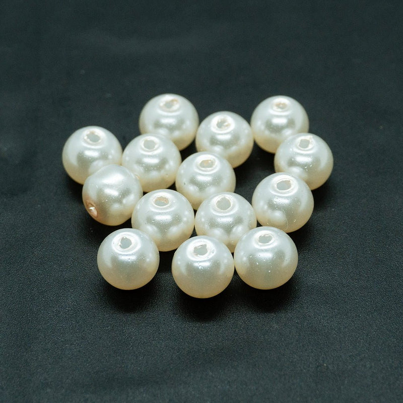 Load image into Gallery viewer, Pearlised Glass Pearl 6mm Peach - Affordable Jewellery Supplies
