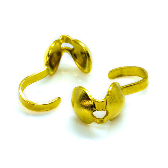 Carlotte Clamps / Bead Tip 12mm x 4mm Gold plated - Affordable Jewellery Supplies
