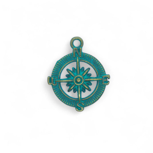 Weather Vane Charm 24.5mm x 29.5mm Green Bronze - Affordable Jewellery Supplies