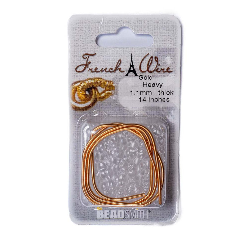 Load image into Gallery viewer, French Wire Heavy 1.1mm x 40cm &quot;New&quot; Gold - Affordable Jewellery Supplies
