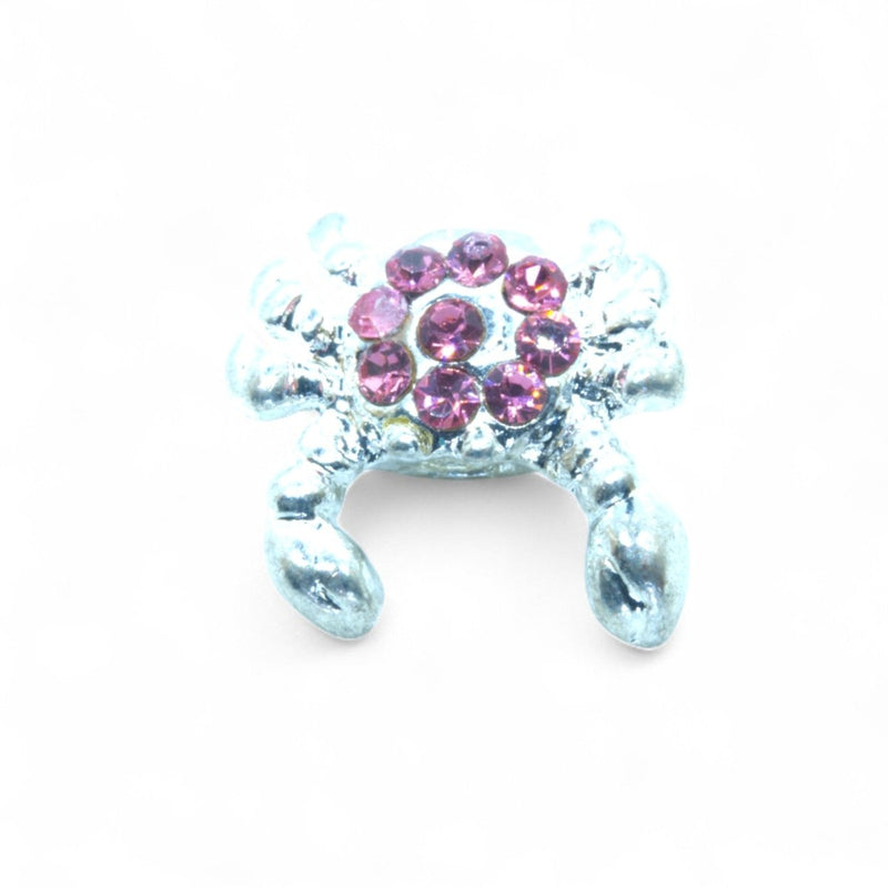 Load image into Gallery viewer, Green European Crab Bead 16mm x 16mm Pink - Affordable Jewellery Supplies

