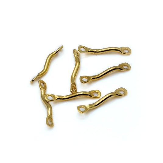 Link Connect Flat Wave 11mm x 1mm Gold - Affordable Jewellery Supplies