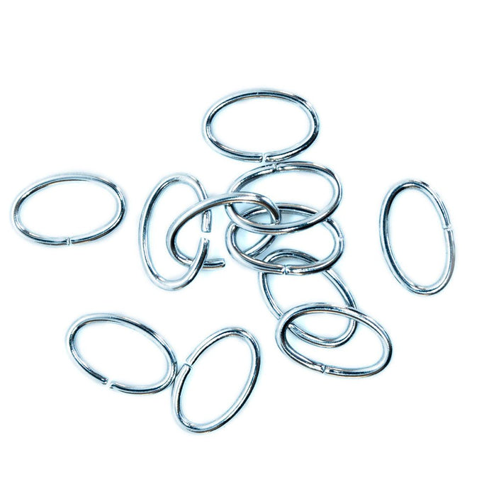 304 Stainless Steel Oval Jump Rings 8mm x 5mm x 0.8mm Stainless Steel - Affordable Jewellery Supplies