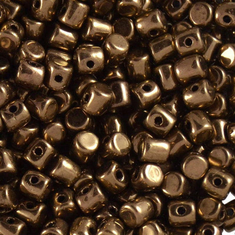 Load image into Gallery viewer, Minos Par Puca 3 mm x 2.5 mm Dark Gold Bronze - Affordable Jewellery Supplies
