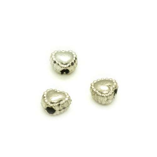 Tibetan Silver Heart 5mm x 6mm Antique Silver - Affordable Jewellery Supplies