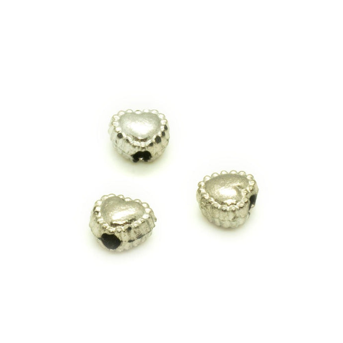 Tibetan Silver Heart 5mm x 6mm Antique Silver - Affordable Jewellery Supplies