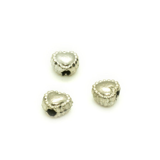 Tibetan Silver Heart 5mm x 6mm Antique Silver - Affordable Jewellery Supplies