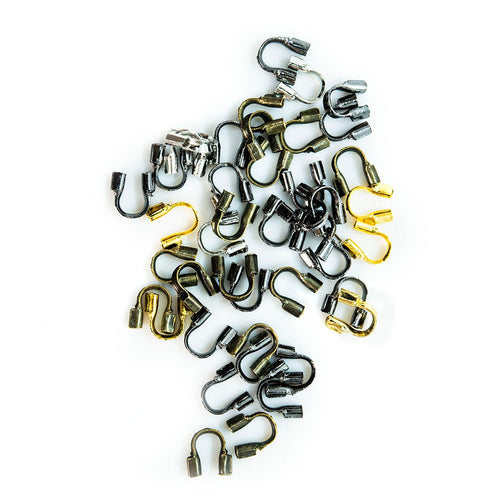 Plated Brass Wire Guardian 4.5mm x 4mm x 1mm Platinum - Affordable Jewellery Supplies