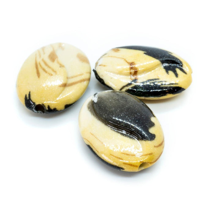 Acrylic Oval 26mm x 19mm Chocolate - Affordable Jewellery Supplies