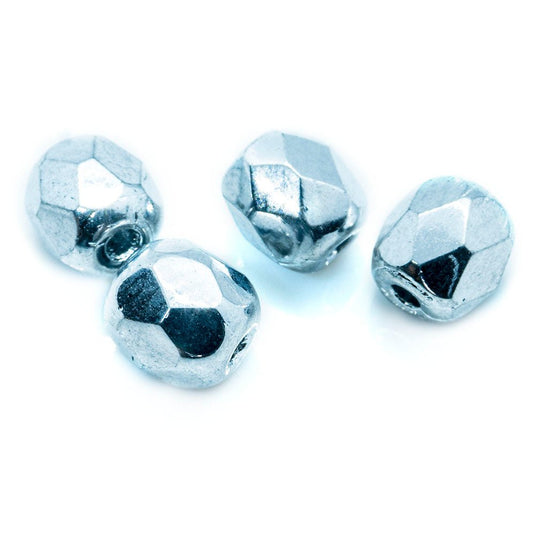 Czech Glass Firepolished Faceted Round 4mm Crystal Aurum (Gold) - Affordable Jewellery Supplies
